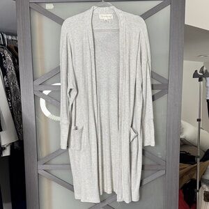French Laundry Light Gray Open Front Cardigan